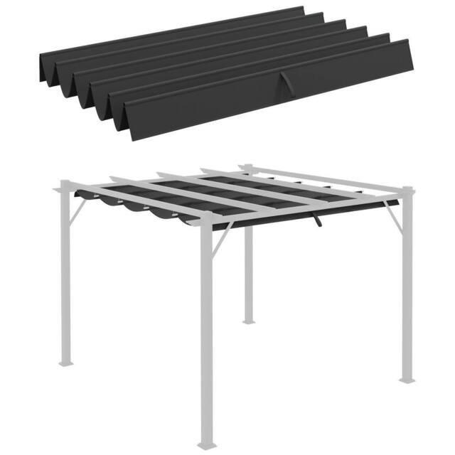 Matteo Dark Grey Retractable Pergola Canopy Replacement Fabric - image 1