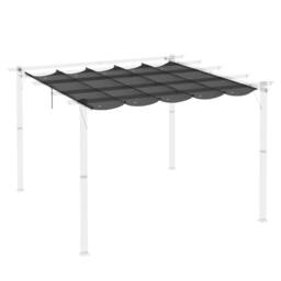 Matteo Dark Grey Retractable Pergola Canopy Replacement Fabric - thumbnail 7
