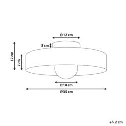 Wyld and Coco Flush Ceiling Lamp - White Glass Shade for Low Ceilings - thumbnail 3