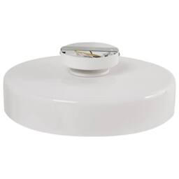 Wyld and Coco Flush Ceiling Lamp - White Glass Shade for Low Ceilings - thumbnail 4
