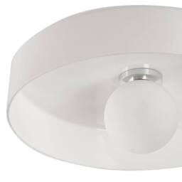 Wyld and Coco Flush Ceiling Lamp - White Glass Shade for Low Ceilings - thumbnail 5