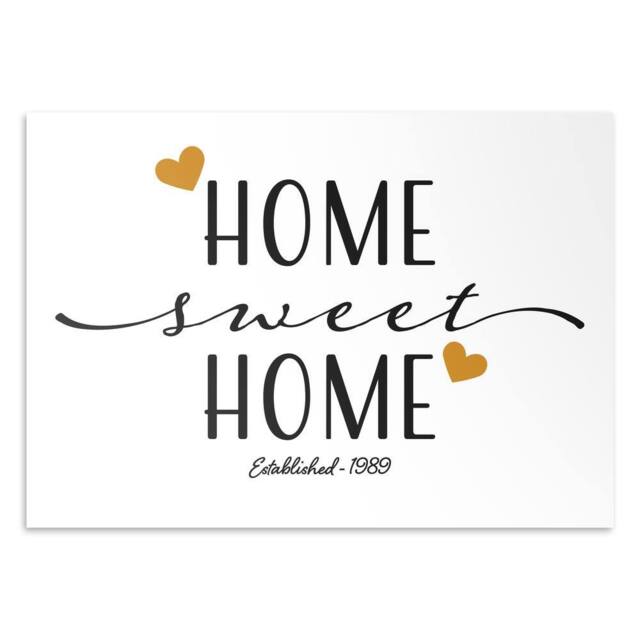 iWantoneofthose Personalised Home Sweet Home Illustrated Artprint - Size: A2