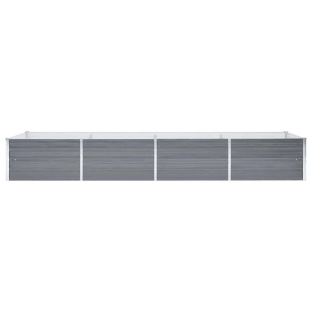 Berkfield Home Garden Raised Bed Galvanised Steel 320x80x45 cm Grey - Size: 320 x 80 x 45 cm - image 1