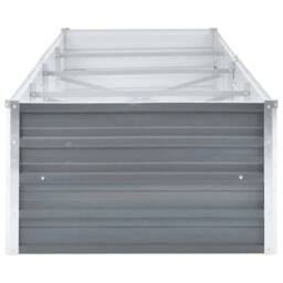 Berkfield Home Garden Raised Bed Galvanised Steel 320x80x45 cm Grey - Size: 320 x 80 x 45 cm - thumbnail 4