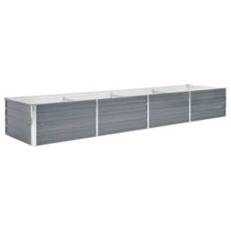 Berkfield Home Garden Raised Bed Galvanised Steel 320x80x45 cm Grey - Size: 320 x 80 x 45 cm - thumbnail 3