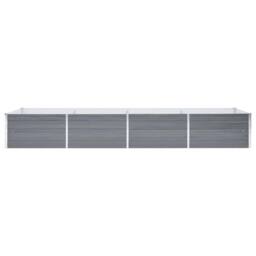 Berkfield Home Garden Raised Bed Galvanised Steel 320x80x45 cm Grey - Size: 320 x 80 x 45 cm - thumbnail 1