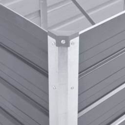 Berkfield Home Garden Raised Bed Galvanised Steel 320x80x45 cm Grey - Size: 320 x 80 x 45 cm - thumbnail 5