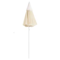 Berkfield Home Outdoor Parasol with Steel Pole Sand 180 cm in Beige - thumbnail 1