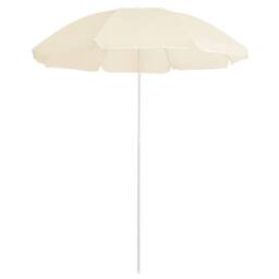 Berkfield Home Outdoor Parasol with Steel Pole Sand 180 cm in Beige - thumbnail 2