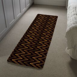 Benjamin Tate Design Freehand Horizontal Zigzag Chevron Stripes Boho Chic Runner Rug in Natural - Size: 67 cm x 230 cm - thumbnail 4