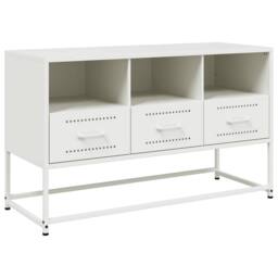 Berkfield Home TV Cabinet White 100.5x39x60.5 cm Steel - thumbnail 3
