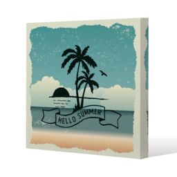 Benjamin Tate Design Hello Summer (Canvas Print) / 127 x 127 x 4cm in Natural - Size: 127 x 127 x 4 cm - thumbnail 1