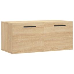 Berkfield Home Wall Cabinet Sonoma Oak 80x36.5x35 cm Engineered Wood in Brown - thumbnail 2