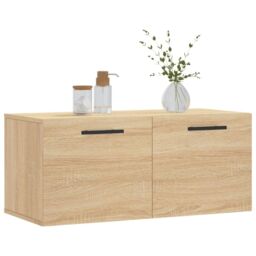 Berkfield Home Wall Cabinet Sonoma Oak 80x36.5x35 cm Engineered Wood in Brown - thumbnail 3