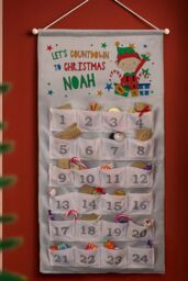 Personalised Memento Company Personalised Christmas Elf Advent Calendar in Grey - thumbnail 3