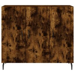 Berkfield Home Sideboard Smoked Oak 90x34x80 cm Engineered Wood in Brown - Size: 90 x 34 x 80 cm - thumbnail 6