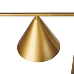Wyld and Coco Gold Marble Floor Lamp with Cone Shade Modern Office Lighting - thumbnail 5