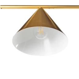 Wyld and Coco Gold Marble Floor Lamp with Cone Shade Modern Office Lighting - thumbnail 4