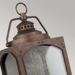 Netlighting Randhurst Outdoor 3 Light Large Wall Lantern Copper Oxide IP44 E14 in Brown - thumbnail 3