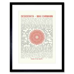 "Wee Blue Coo Desiderata Ehrman Mandala Artwork Home Decor 12x16"" Framed Art Print in Beige - Size: W12"" x H16""" - thumbnail 1