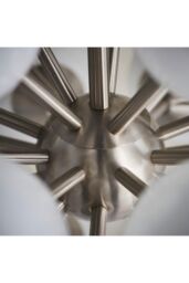 Netlighting Oscar Globe Pendant Satin Nickel Effect Plate & Gloss White Glass 28 Light Dimmable IP20 G9 in Grey - thumbnail 6