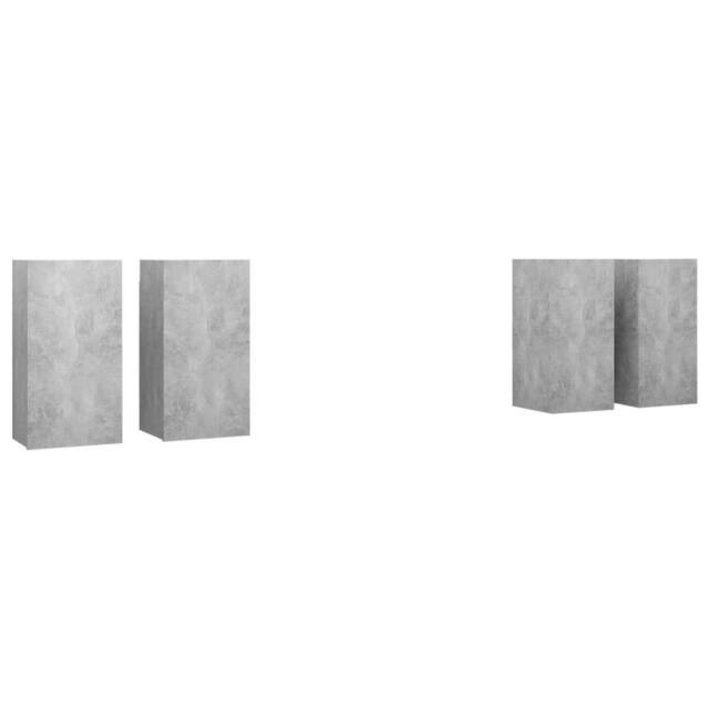 Berkfield Home TV Cabinets 4 pcs Concrete Grey 30.5x30x60 cm Engineered Wood - image 1