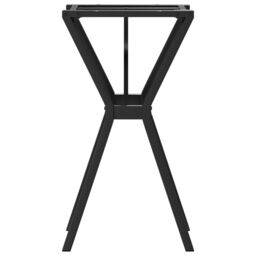 Berkfield Home Dining Table Legs Y-Frame 40x40x73 cm Steel in Black - Size: 40 x 40 x 73 cm - thumbnail 5