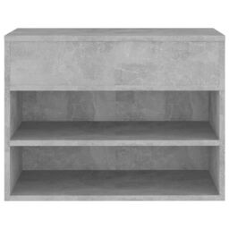 Berkfield Home Shoe Bench Concrete Grey 60x30x45 cm Engineered Wood - Size: 60 x 30 x 45 cm - thumbnail 5