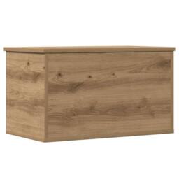 Berkfield Home Storage Box with Lid Artisan Oak 60x35x35 cm Engineered Wood in Brown - Size: 60 x 35 x 35 cm - thumbnail 6