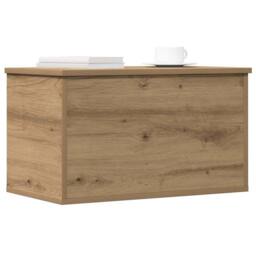 Berkfield Home Storage Box with Lid Artisan Oak 60x35x35 cm Engineered Wood in Brown - Size: 60 x 35 x 35 cm - thumbnail 1