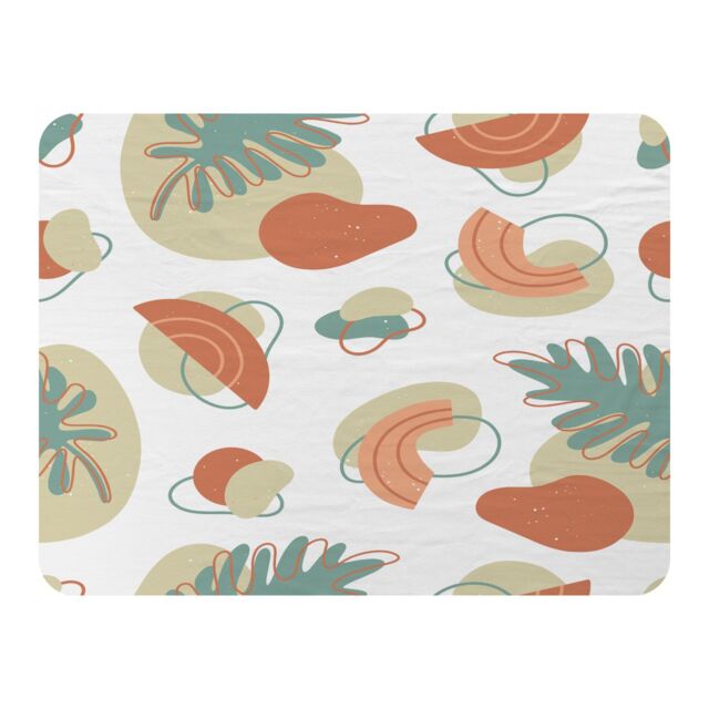 Benjamin Tate Design line art & botanical elements Designer Blanket in Natural - Size: 120 cm x 150 cm - image 1