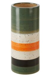Orsina Sorrell Small Multicoloured Ceramic Vase in Green - thumbnail 4