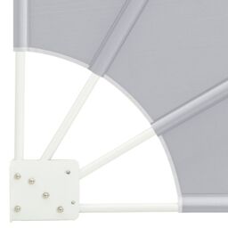 Berkfield Home Balcony Privacy Screen Folding Manual Grey 115 x 115 cm Fabric - thumbnail 7