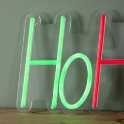 Samuel Alexander 40cm x 18cm Light up Ho Ho Ho Christmas Neon Flex Hanging Sign - Size: 40 cm x 18 cm - thumbnail 4