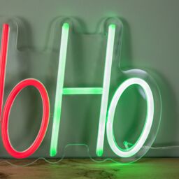 Samuel Alexander 40cm x 18cm Light up Ho Ho Ho Christmas Neon Flex Hanging Sign - Size: 40 cm x 18 cm - thumbnail 5