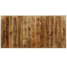 Berkfield Home Dining Table Solid Mango Wood & Steel Cross 180 cm in Brown - thumbnail 6