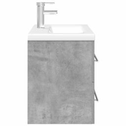 Berkfield Home 2 Piece Bathroom Furniture Set Concrete Grey Engineered Wood - thumbnail 6