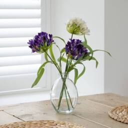 Scottish Everlastings Ltd 40cm Agapanthus in Vase in Purple - thumbnail 1
