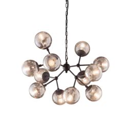 Kepler 12 Light Ceiling Pendant Black