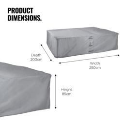 VonHaus Waterproof Garden Furniture Set Cover in Grey - thumbnail 7