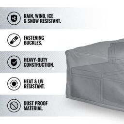 VonHaus Waterproof Garden Furniture Set Cover in Grey - thumbnail 3