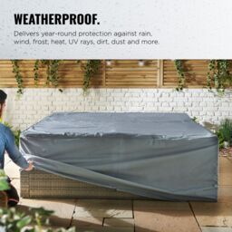 VonHaus Waterproof Garden Furniture Set Cover in Grey - thumbnail 2