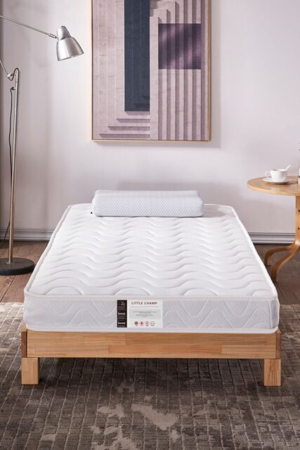 Rest Relax Little Champ Pocket Spring Mattress - For Bunk Beds, Cabin Beds & Mid Sleepers in White - Size: Single - image 1