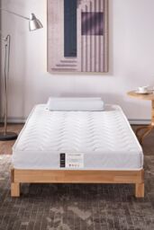 Rest Relax Little Champ Pocket Spring Mattress - For Bunk Beds, Cabin Beds & Mid Sleepers in White - Size: Single - thumbnail 1