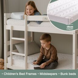 Rest Relax Little Champ Pocket Spring Mattress - For Bunk Beds, Cabin Beds & Mid Sleepers in White - Size: Single - thumbnail 7
