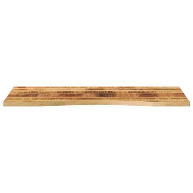 Berkfield Home Beautiful Desk Top with Curve 120x60x2.5 cm Solid Wood Rough Mango in Brown - image 1