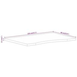 Berkfield Home Beautiful Desk Top with Curve 120x60x2.5 cm Solid Wood Rough Mango in Brown - thumbnail 8
