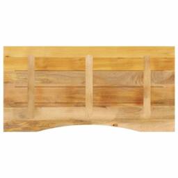 Berkfield Home Beautiful Desk Top with Curve 120x60x2.5 cm Solid Wood Rough Mango in Brown - thumbnail 5