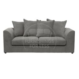 Furnishings For Less UK Casper Chenille Sofa Set 3 & 2 Seater Sofa Scatter Back Curved Arm in Grey - thumbnail 2