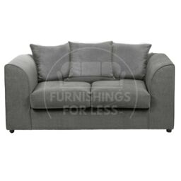 Furnishings For Less UK Casper Chenille Sofa Set 3 & 2 Seater Sofa Scatter Back Curved Arm in Grey - thumbnail 3